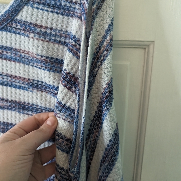 Lane Bryant oversized striped sweater cold shoulder 3x - Picture 5 of 10